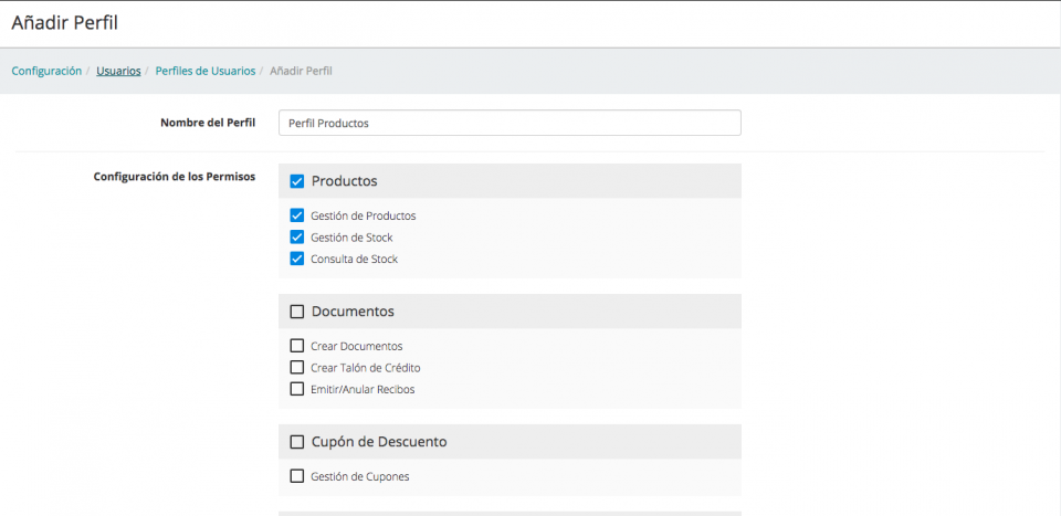 Permisos Personalizados