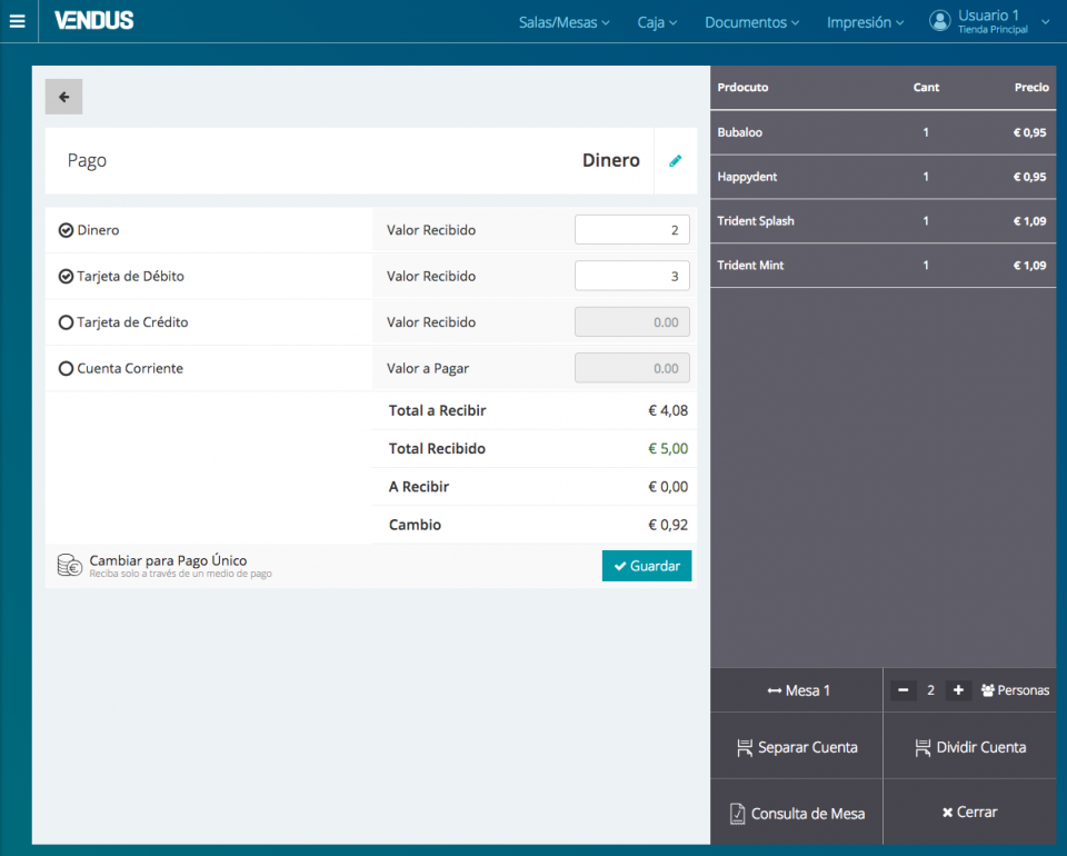 Varios Métodos de Pago TPV